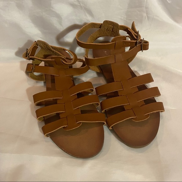 Brown Gladiator Sandal - Picture 1 of 5